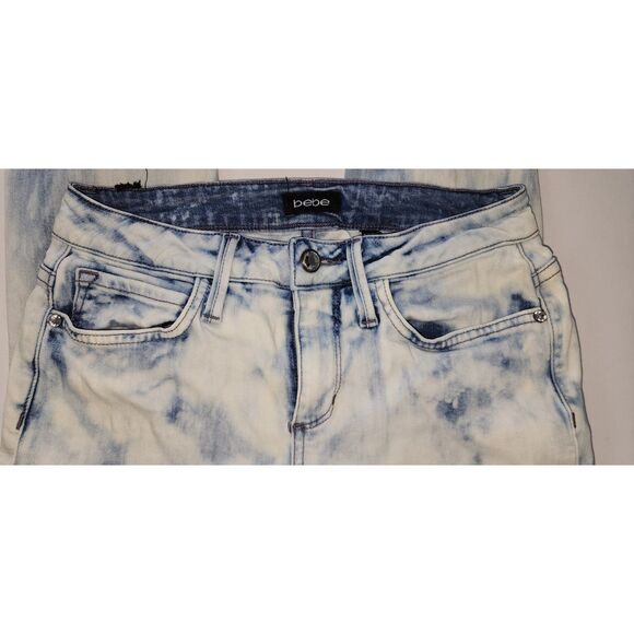 BEBE Acid Washed Skinny Jeans Sz 26 - Picture 4 of 7